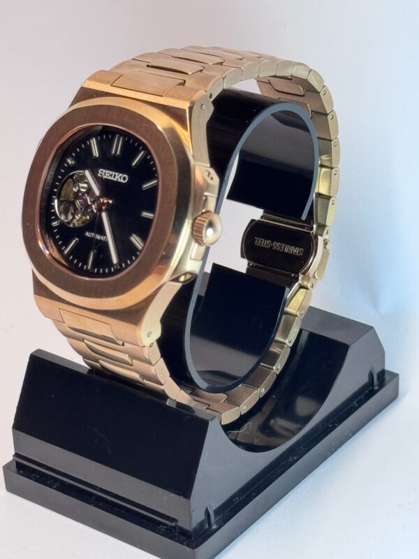 SEIKO MOD NAUTILUS OPEN HEART “BLACK WAVES”