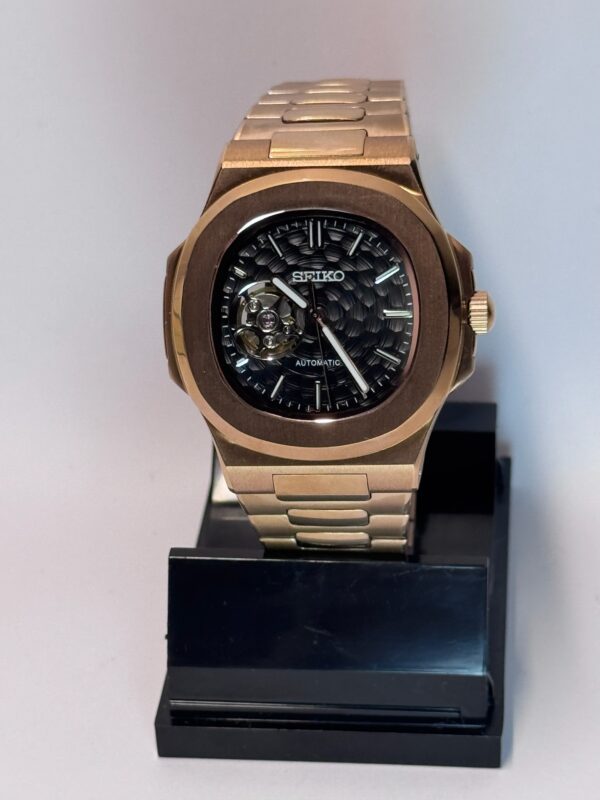 SEIKO MOD NAUTILUS OPEN HEART “BLACK WAVES”
