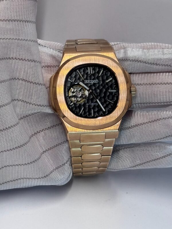 SEIKO MOD NAUTILUS OPEN HEART “BLACK WAVES”