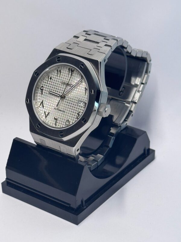 SEIKO MOD ROYAL OAK "ARABIC SILVER"