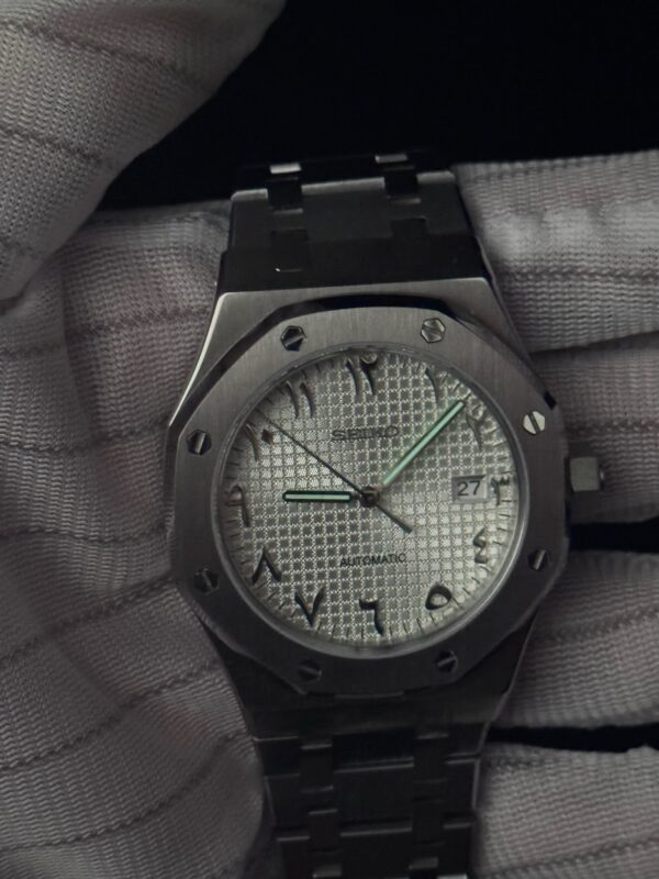 SEIKO MOD ROYAL OAK "ARABIC SILVER"