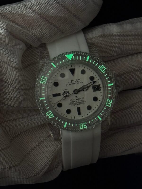 SEIKO MOD "TRANSPARENT STAR WARS WHITE"