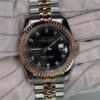 SEIKO MOD DAYDATE "BLACK ROSE GOLD" DIAMONDS