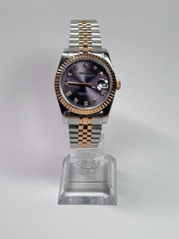 SEIKO MOD DAYDATE "LAVANDER ROSE GOLD" DIAMONDS