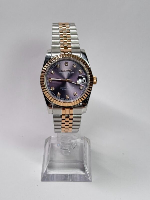 SEIKO MOD DAYDATE "LAVANDER ROSE GOLD" DIAMONDS