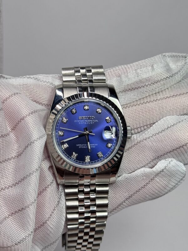 SEIKO MOD DATEJUST "BLUE DIAMONDS"