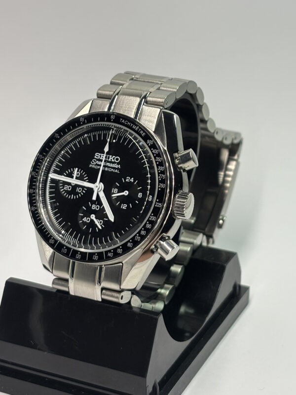 SEIKO MOD SPEEDMASTER BLACK SILVER