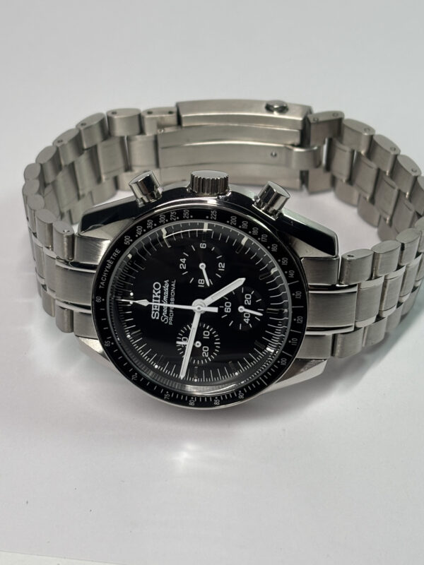 SEIKO MOD SPEEDMASTER BLACK SILVER