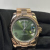SEIKO MOD DAYDATE "GREEN OLIVE " ROSE GOLD