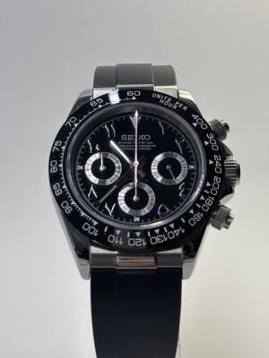 SEIKO MOD DAYTONA “SILVER & BLACK” ARABIC