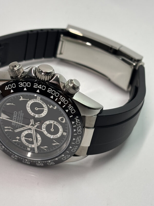 SEIKO MOD DAYTONA “SILVER & BLACK” ARABIC