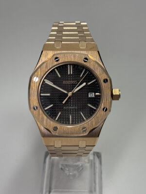 SEIKO MOD ROYAL OAK "ROSE GOLD & BLACK"