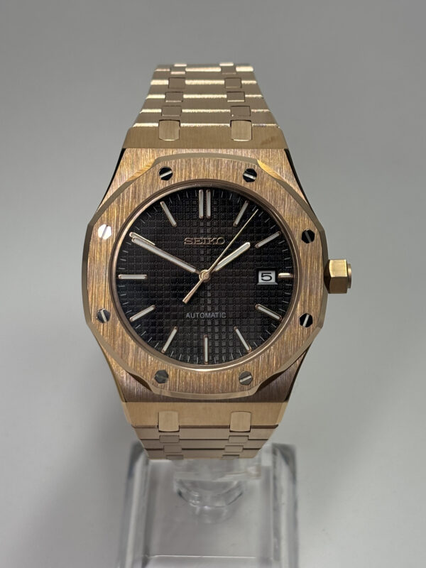 SEIKO MOD ROYAL OAK "ROSE GOLD & BLACK"