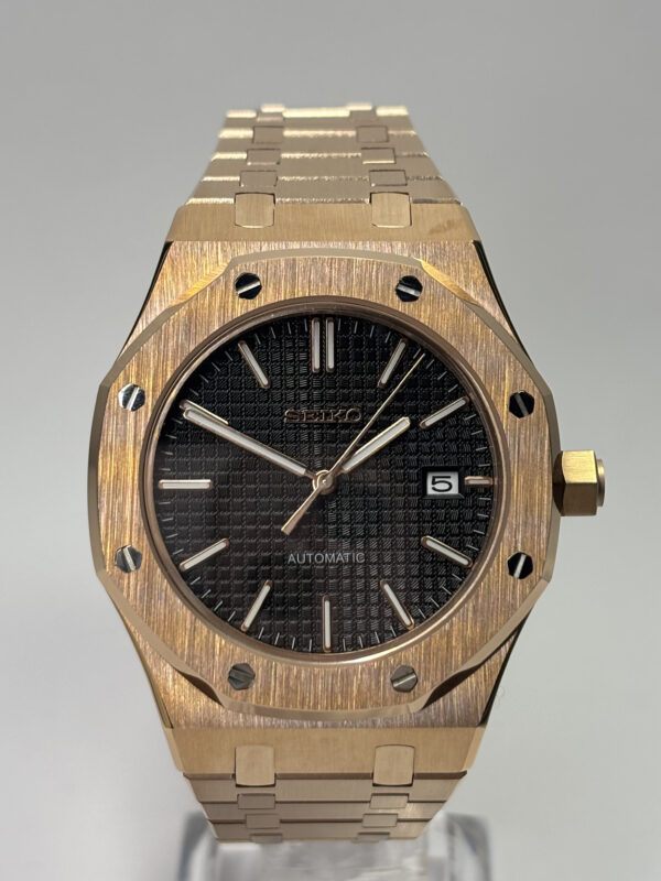 SEIKO MOD ROYAL OAK "ROSE GOLD & BLACK"