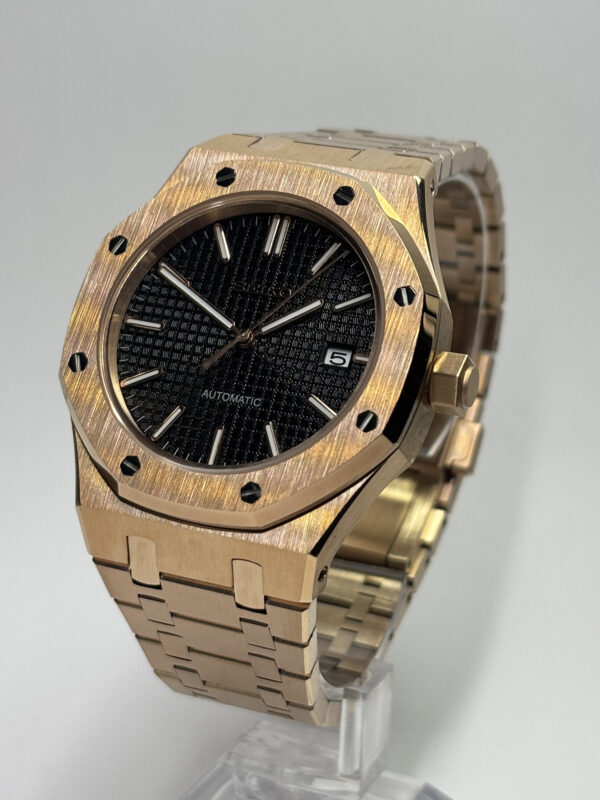 SEIKO MOD ROYAL OAK "ROSE GOLD & BLACK"
