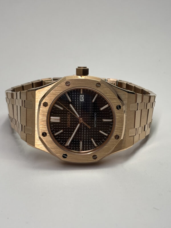 SEIKO MOD ROYAL OAK "ROSE GOLD & BLACK"