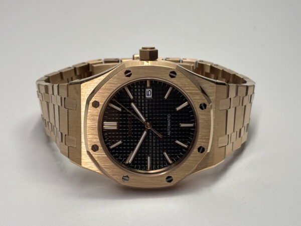SEIKO MOD ROYAL OAK "ROSE GOLD & BLACK"