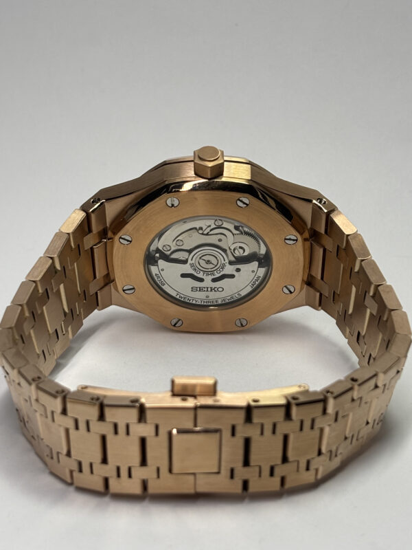 SEIKO MOD ROYAL OAK "ROSE GOLD & BLACK"