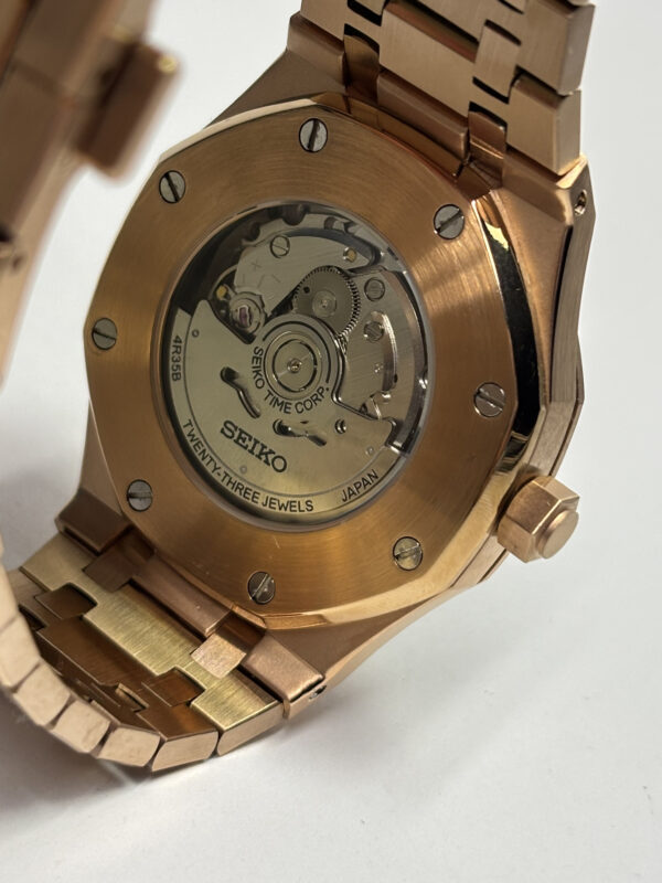 SEIKO MOD ROYAL OAK "ROSE GOLD & BLACK"