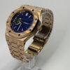 SEIKO MOD ROYAL OAK OPEN HEART "ROSE GOLD & NAVY CIRCLES DIAL"