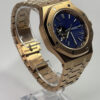 SEIKO MOD ROYAL OAK OPEN HEART "ROSE GOLD & NAVY CIRCLES DIAL"